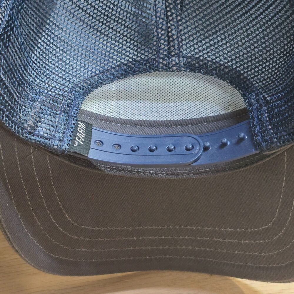Goorin Bros The Farm Widowmaker Hard Buffalo Trucker Hat Navy Gray Snapback - Picture 5 of 9